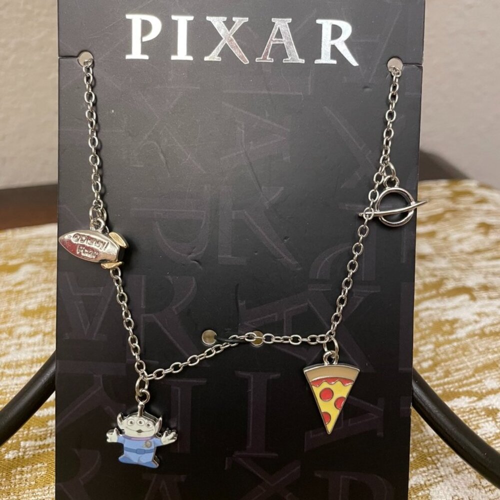 Disney Pixar Toy Story Alien and Pizza Planet Charm Necklace